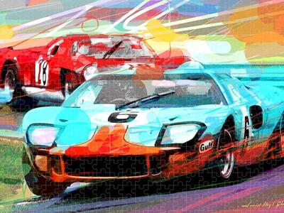 Ford Gt40 Leads The Pack