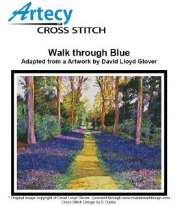 Walking Through Blue Now Cross Stitch