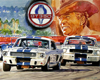 Carroll Shelby and the Blue Stripe GT 350