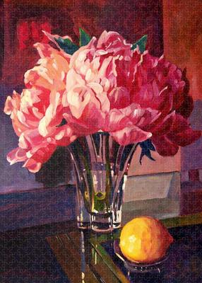 Crystal Pink Peonies sells a puzzle