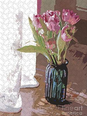 Tulips In A Glass Vase
